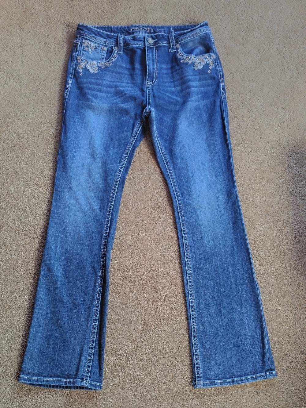 Grace in LA Easy Fit Midrise Jeans-Size 33 - Picture 2 of 10